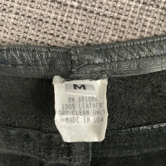 Vintage Leather Snap Front Mini Skirt M - Picture 6 of 6